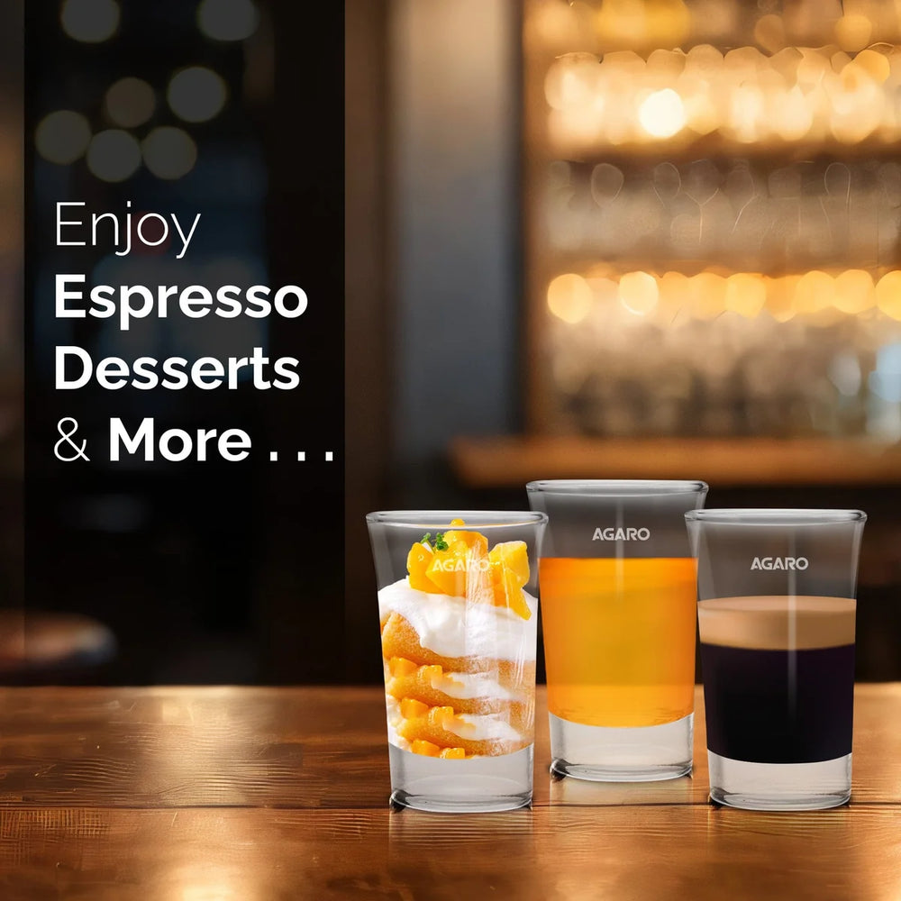 AGARO Shot Glass Set of 12 Pieces | Premium Glassware